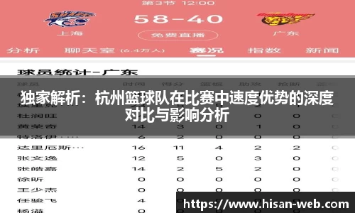 独家解析：杭州篮球队在比赛中速度优势的深度对比与影响分析
